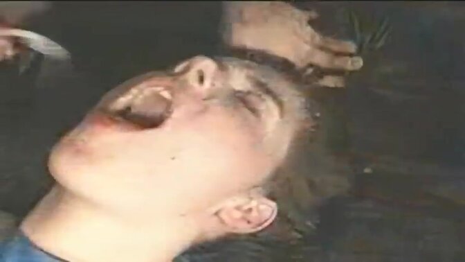 Hot and willing blonde takes on multiple cocks in a gangbang