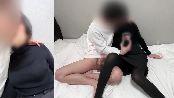 Japanese wife cheats on her boss in a dirty talk affair