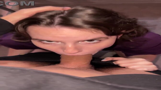 Public staircase blowjob with the mistress Darcy Dark