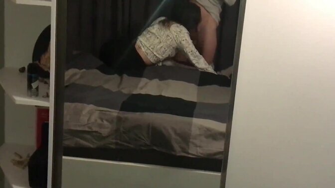 Hot teen gets fucked at wild party while jock boyfriend is next door