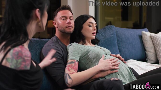 Hormones out of control pregnant woman suggests a third option to her husband