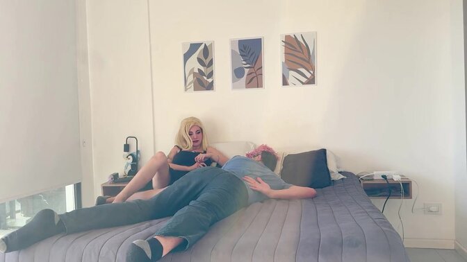 Best masseuse turns into hot girlfriend for a lucky couple