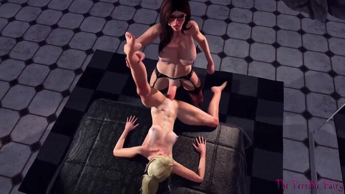 Cartoon Teen GF gets impregnated by her sexy Futa girlfriend