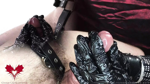 Unraveling latex-coated ecstasy: glove-teased creampies and ruined vaginas on display, paired with a nasty pee-hole show