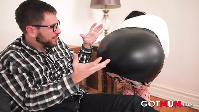 Sweet busty MILF gets plowed hard by her step-son