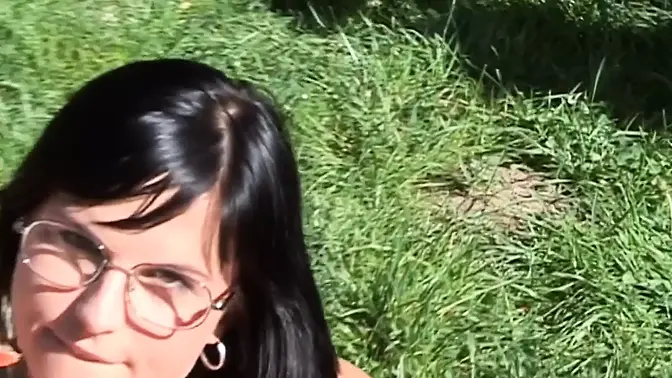 Good looking babe with an amazing body gets her face covered