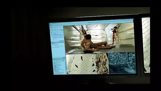 Kelly Wells is surrounded by glory holes in this nasty scene