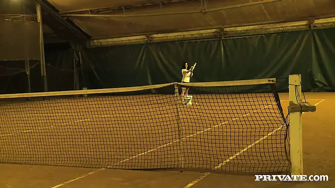 Lana fever rides double penetration with a big boob bounce