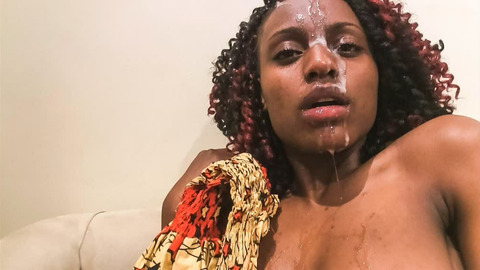 Real Dark Amateur Sex Flick Sperm Spews into Fake Black Hooker