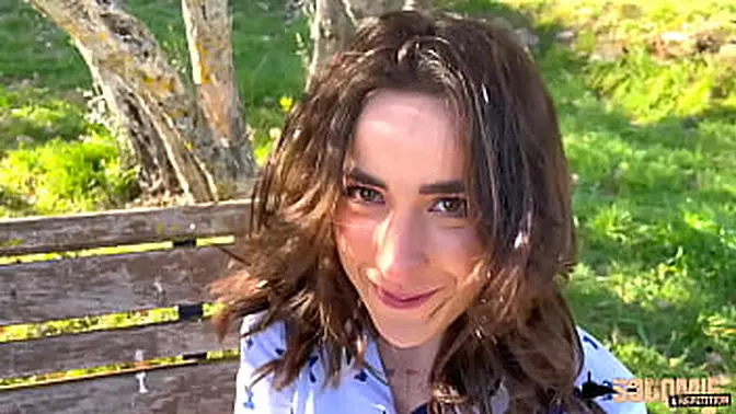 Sluttish brunette gets her holes filled in threesome