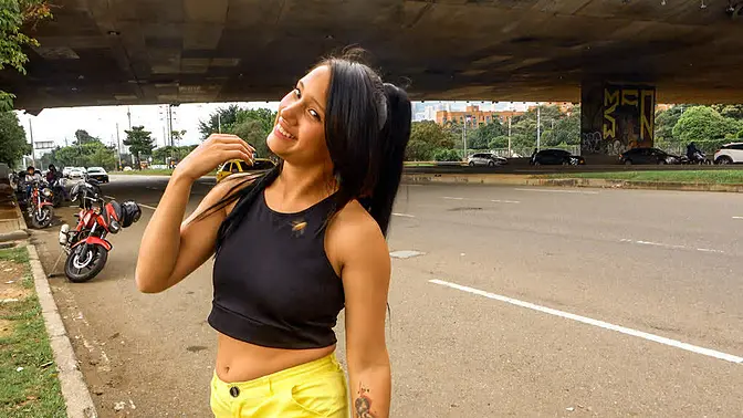 Latina with bubble butt gets her tight ass rammed in gym shorts