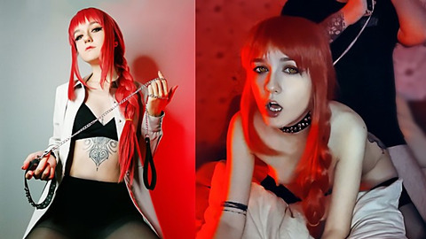 Pet-obsessed cosplayer Sunako_Kitirshiki's ' Chainsaw Boy' fetish gets out of control as she loses herself to his brutal lust