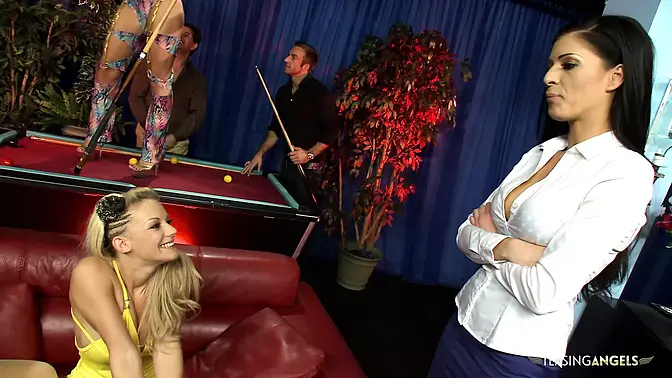 Fancy whores get their snug holes drilled by enormous cocks