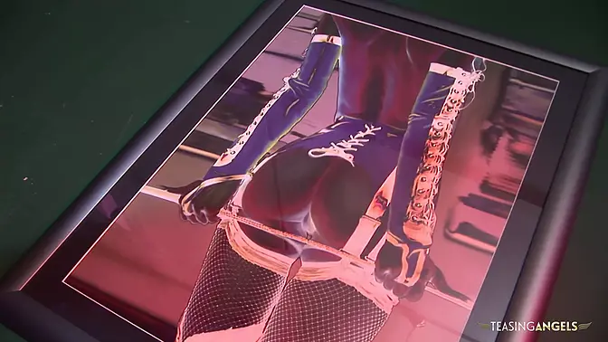 Sleazy vampire bitch sharing a large rod with another babe