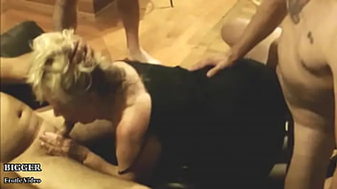 Charming MILF Hard-Core Gangbanged