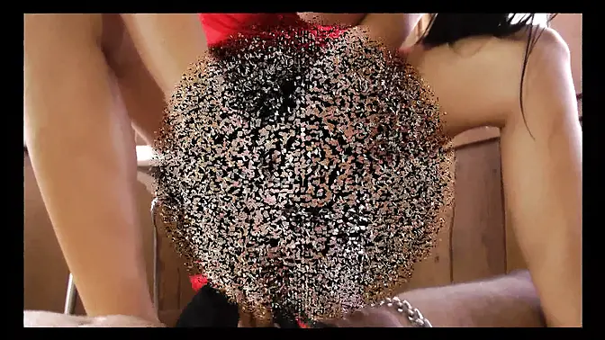 Sexy brunette gives a sensual footjob