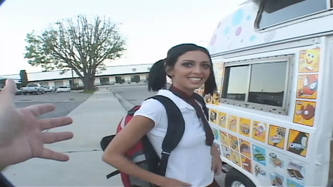 Creamy Teen Tarts get Screwed on Wheels #02