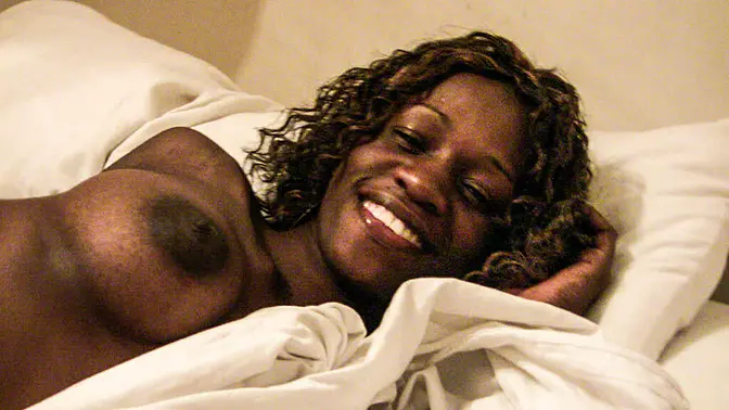 Petite Zulu Thin Teeny Cheerfully About To Ride A Huge White