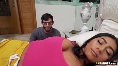 Wild stud devours his luscious relative like a ravenous beast