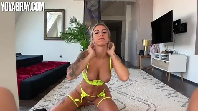 Busty blonde MILF takes big dick in POV doggystyle