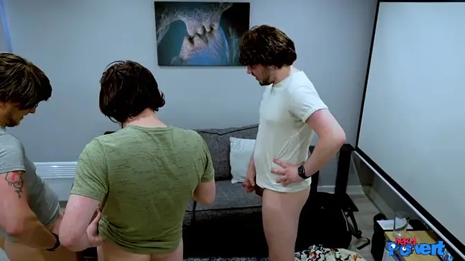 Belle Ohara swallows three nerd rods in a hot blowbang