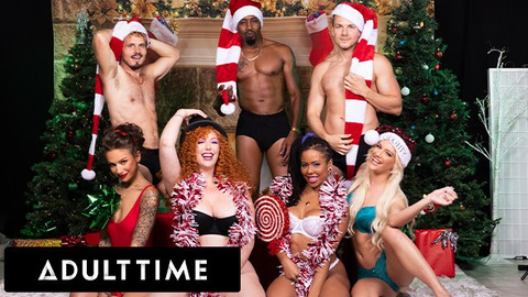 ADULT TIME - CHRISTMAS ORGY WITH TOP STARS!
