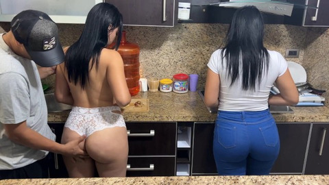 Dirty 18-year-old hija cooks for Daddy's hungry desires to feed her