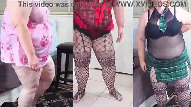 Babe plays dress up then takes it on the chin