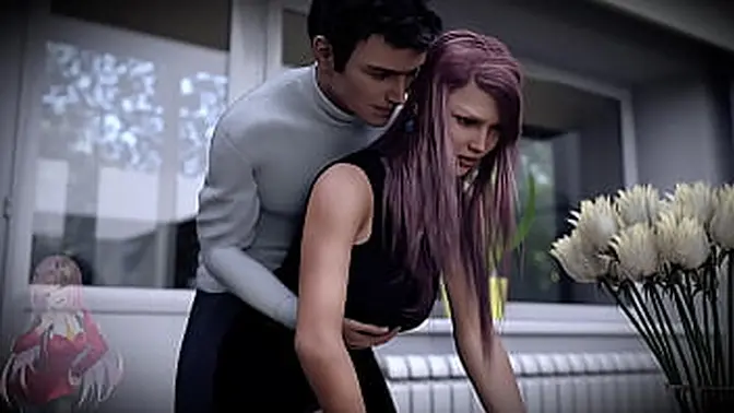 Young gamer girl gets aroused during erotic yoga