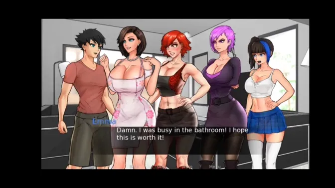 4 sexy girls worship my huge cock in a confined space