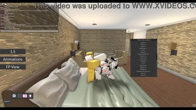 Cartoon Roblox whore moans as she gets fucked