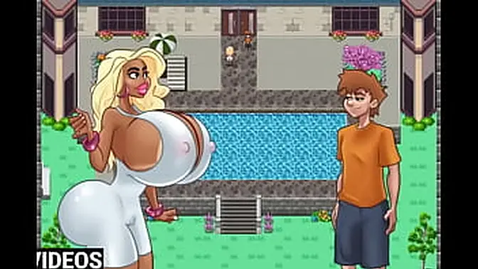 Blonde anime babe gets creampied in a hentai cartoon