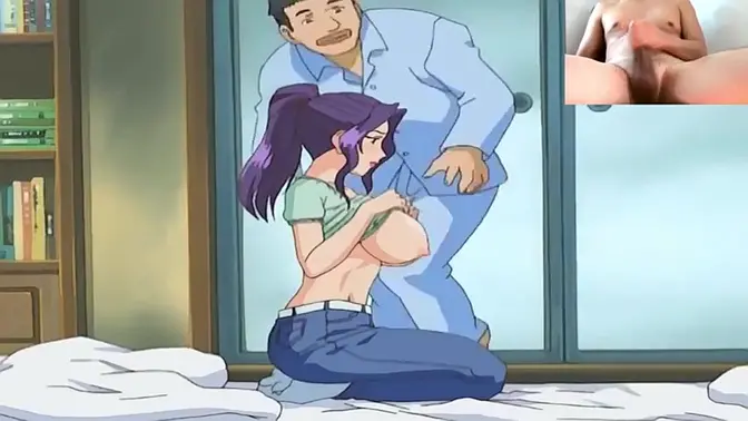 Perverted stepbrother takes advantage of sexy wife with big tits while they watch her stepmom suck and fuck two gardeners UNCENSORED HENTAI