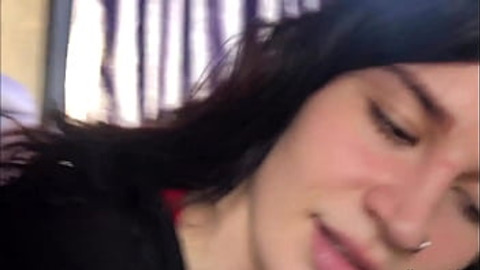 Blowjob bus babe gobbles massive cock🍆, swallows load, rides dick🍆 like a pro
