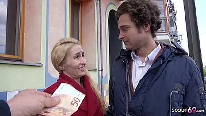 German scout - anorexic MILF Delia talks to cheating ass🍑 fuck at public agent casting