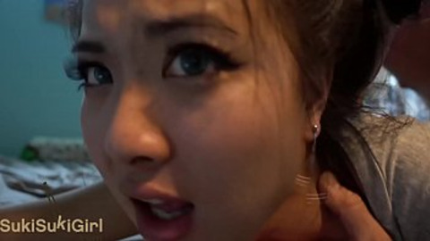 China's sweethearts savagely impregnated by their white devil, as they beg for a creampie climax🚀