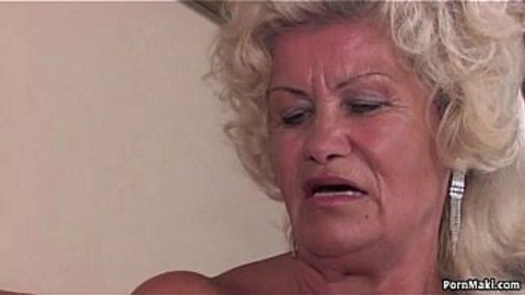 Slender senior succumbs to desires, begging for intense geriatric gratification