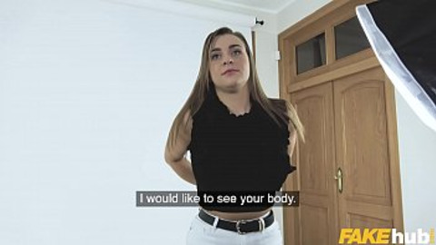 Fake Secretary teases boss with massive tits in sizzling office XXX audition