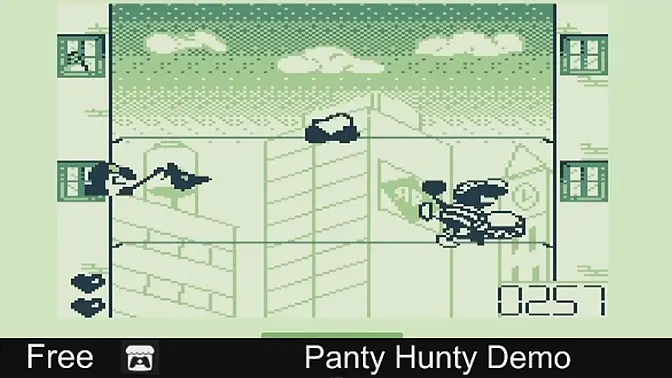 Retro arcade game features hot pixelated babes