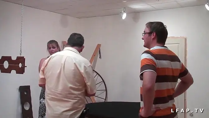 Busty French BBW takes double penetrated in her porn casting