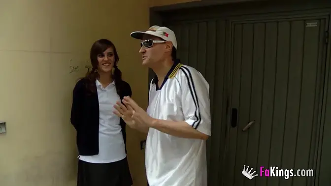 Shy 18yo colegiala fakes it with 50yo neighbor