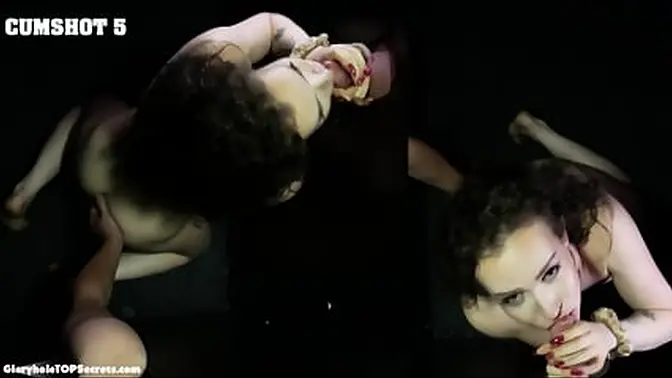 Hot Hazel sucks and bounces on POV cock