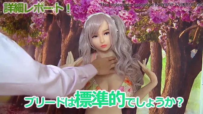 Kawaii Asian girl in pink swimsuit