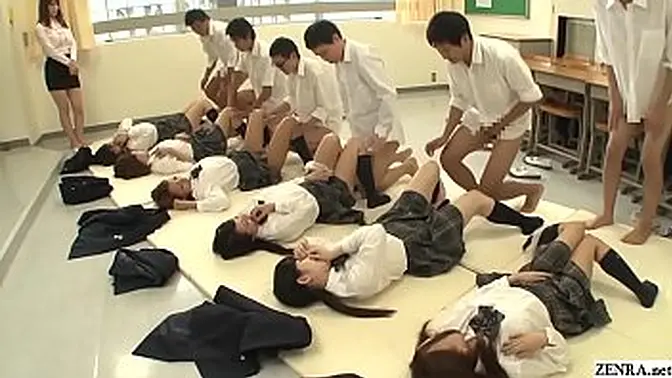 Fucking classmates gangbang virgins in mandatory Japanese sex ed &mdash;  population-booming HD