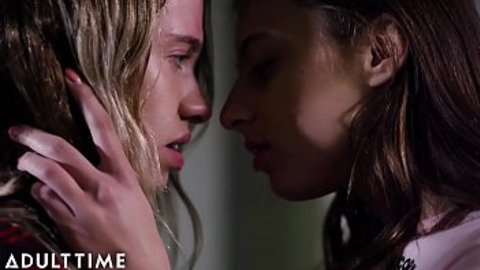 Some femme fatale just gets down 'n' dirty with a hot babe at that wild party!