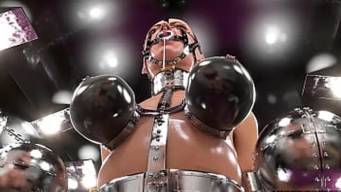 3D BDSM Bondage Femdom with Big Boobs