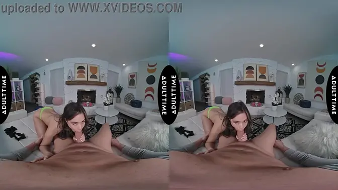 Naughty Brunette Rides Massive Dick VR