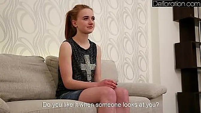 Russian virgin brunette Tanya's casting debut