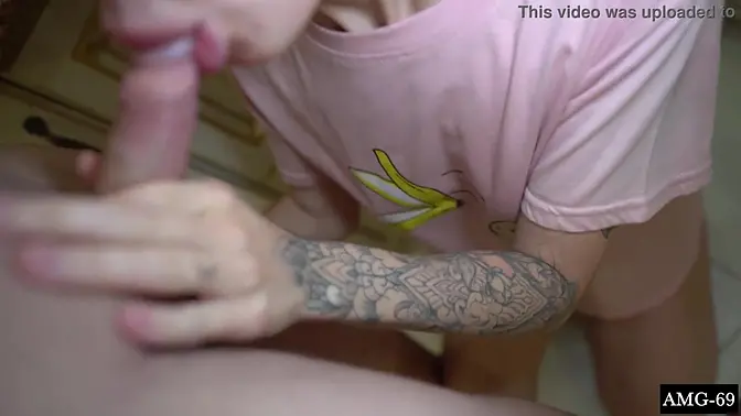 StepSister gives hot POV blowjob before hardcore doggystyle fucking