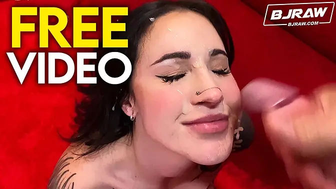 Tattooed Demi Morgan gives the best deepthroat blowjob